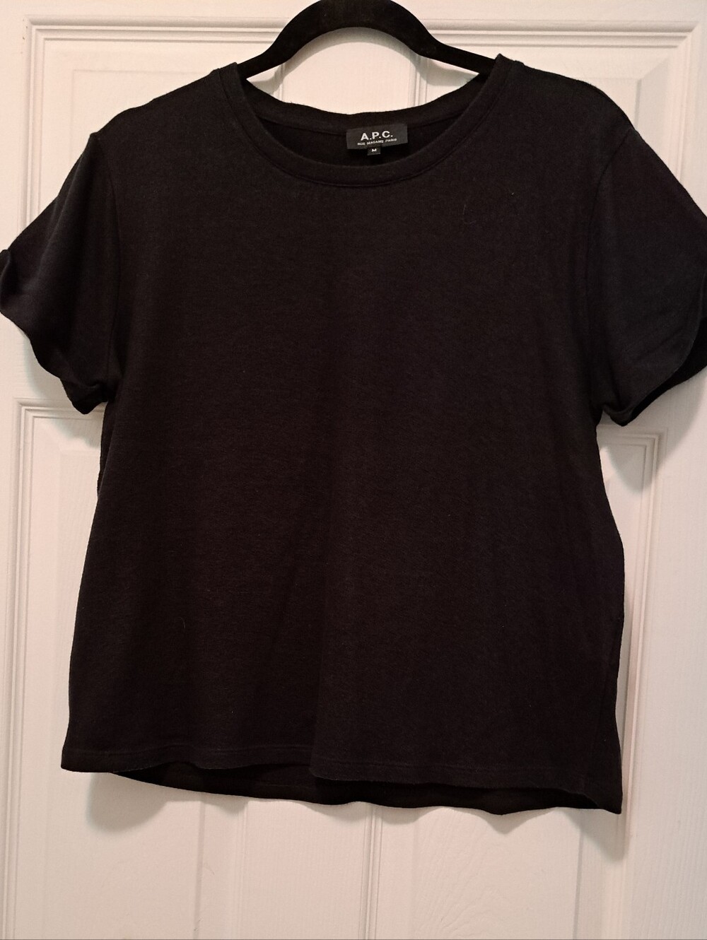 A.P.C. Black Short-Sleeve Crew Sweater